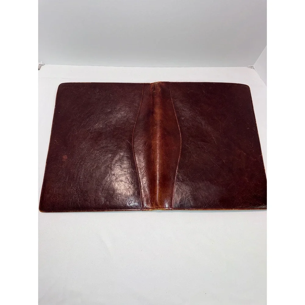 Giorgio Bernini Brown Genuine Leather Portfolio Document Organizer Padfolio